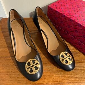 Tory Burch Black Wedges - size 9.5